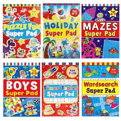 Super Pad Activity Book - Great for Holiday - Choose Design