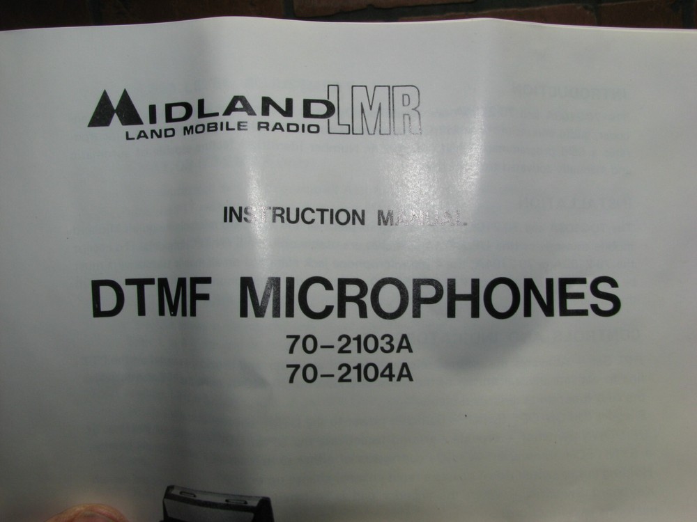70 2103A Midland DTMF microphone
