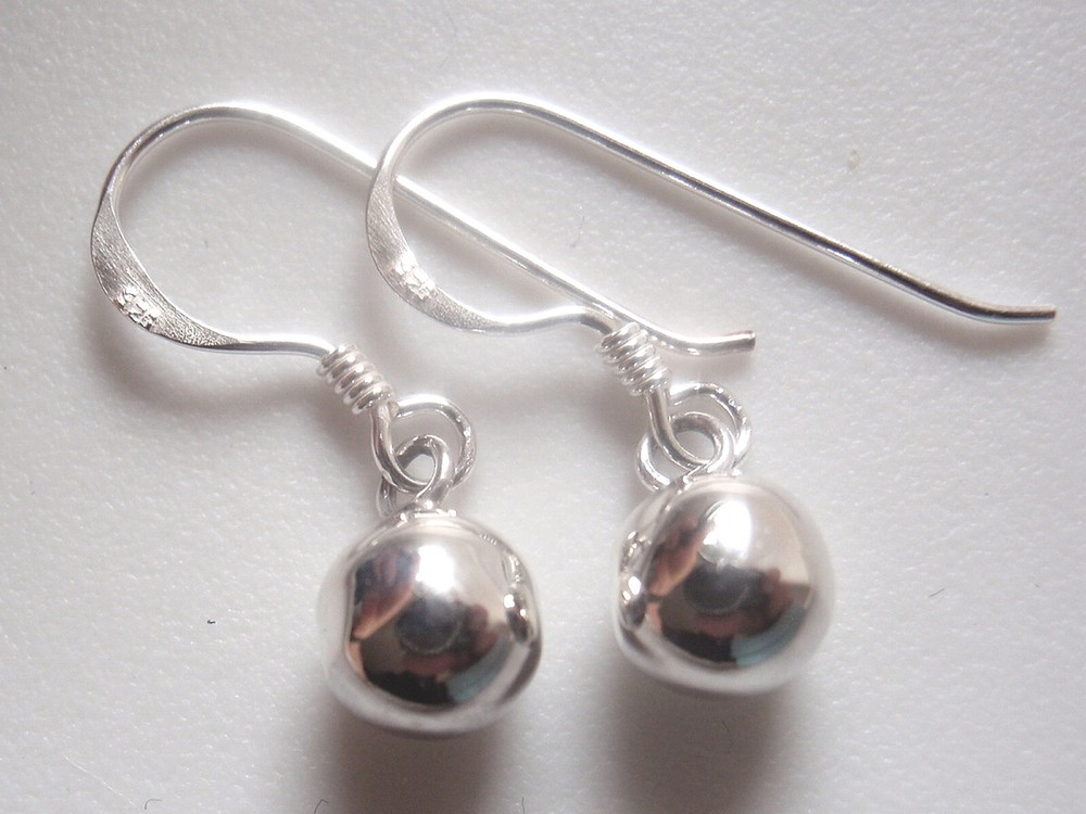 Small Dangling Silver Balls 925 Sterling Silver Drop Earrings