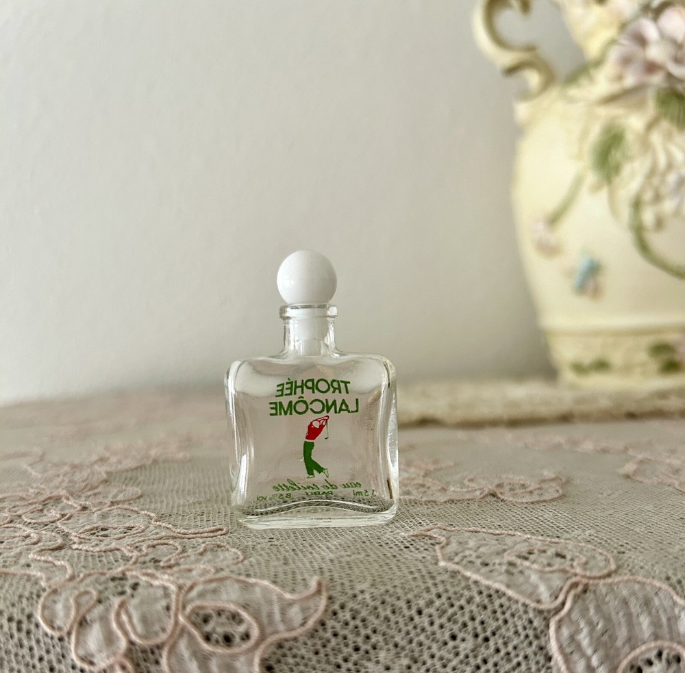 Vintage Trophée Lancȏme Mini Empty Perfume Bottle Golfer