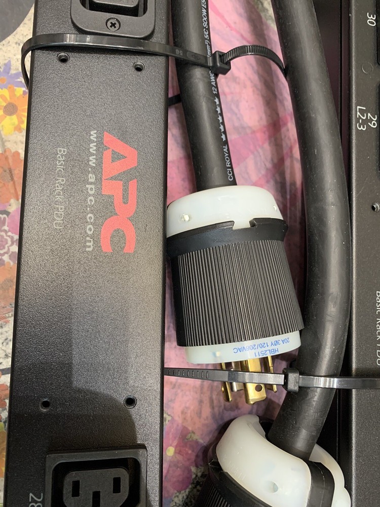 APC AP7541 Rack PDU, Basic, Zero U, 30A, 200/208V, (20)C13 & (4)C19
