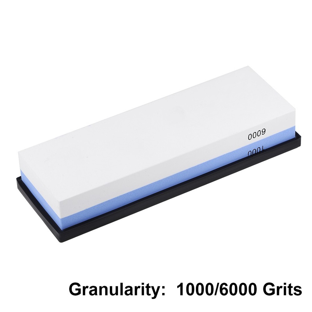 Double-Sided Whetstone Knives Sharpener Sharpening Stone 1000/6000 Grit