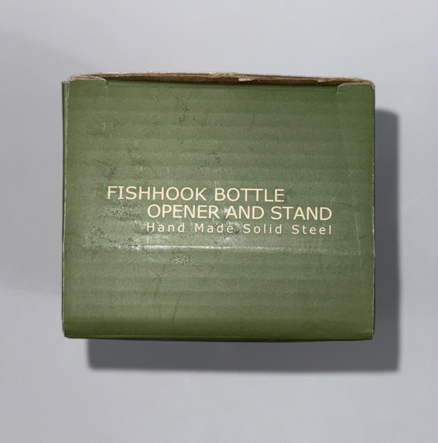 Hand Made Solid Steel Fishook Bottle Opener Stand Rare READ Description