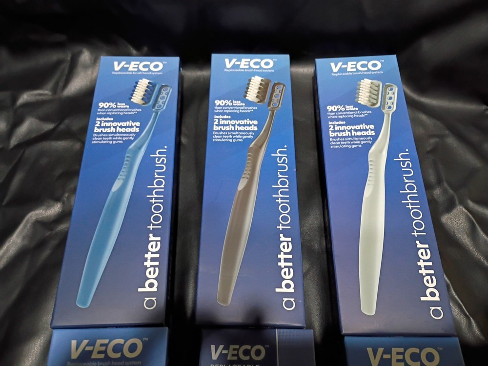 6 V-ECO Replaceable Brush Head System A Better Toothbrush Toothbrushes NEW