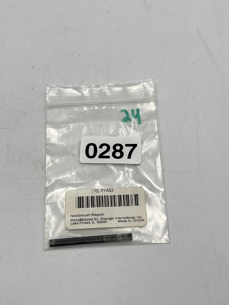 Neodymium Disc Magnet 0.6 lb. Pull 6YA53 (10 PACK)