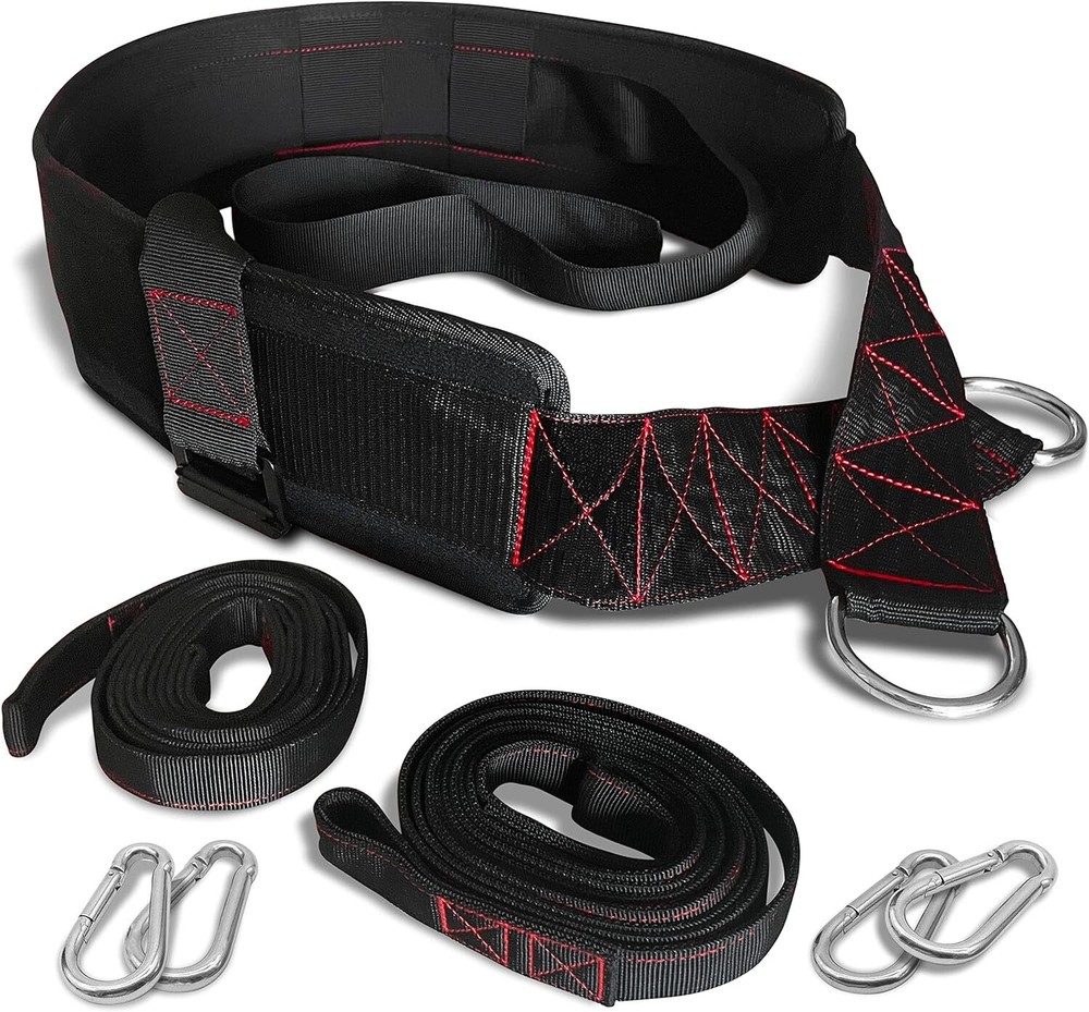 THEFITGUY Sled Pulling Belt, Adjustable Closure, 2 Straps & 4...
