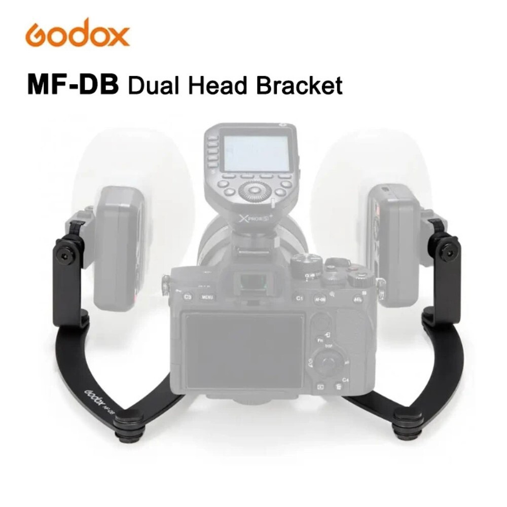 GODOX MF-DB Dual Head Flexible Flash Bracket for MF12 Flash Light Insect Dental