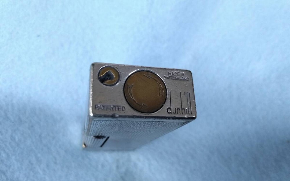 Dunhill Pipe Lighter Silver Barley Early Model Used Working