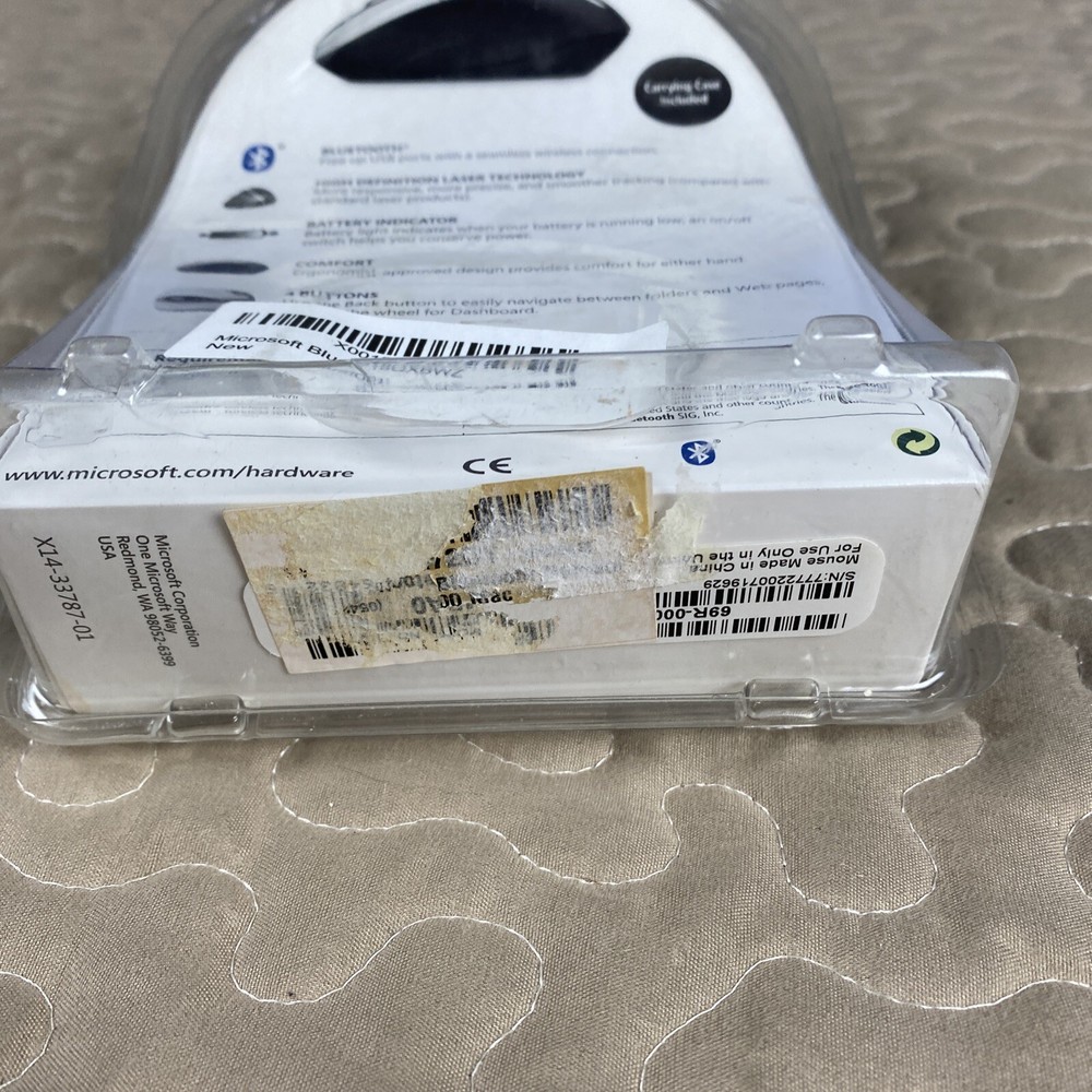 Microsoft Bluetooth Notebook Mouse For Mac 5000 Apple Compatible Model 1077