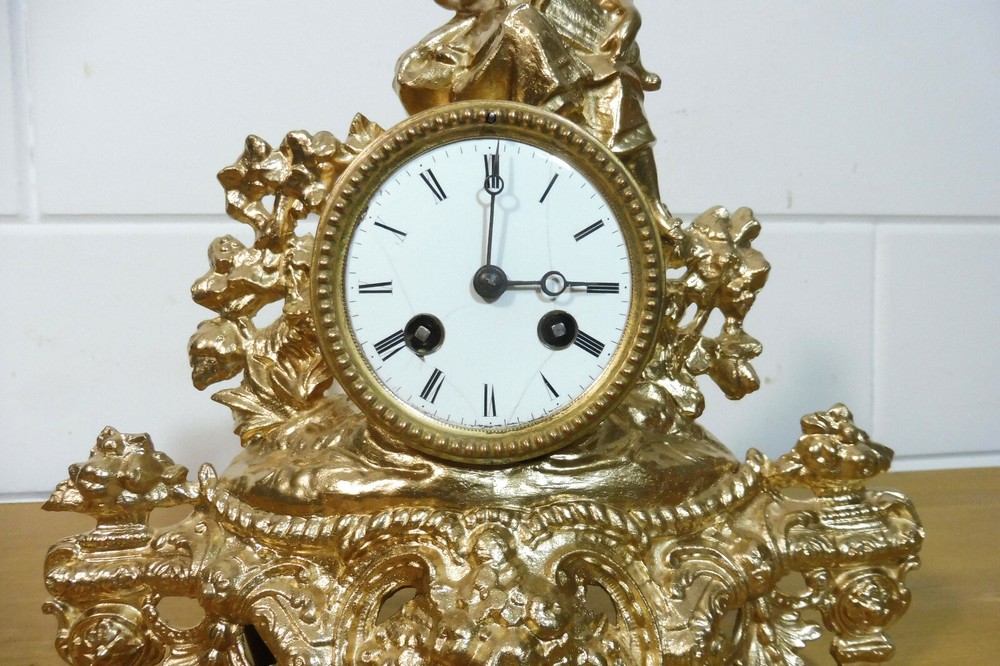 Old Mantel Clock Table Clock Shelf Mantel