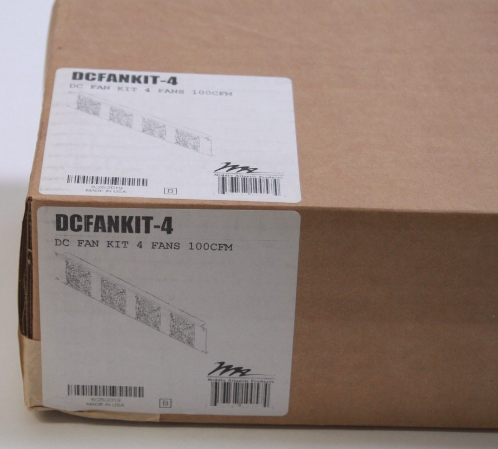 Middle Atlantic DCFANKIT-4 Rack Cooling 4 Fan Array. 2U - 19" NEW