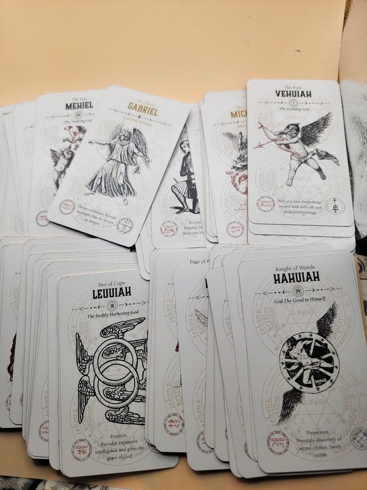 Angel Tarot Deck Travis McHenry Rockpool KABBALAH Card Deck EUC