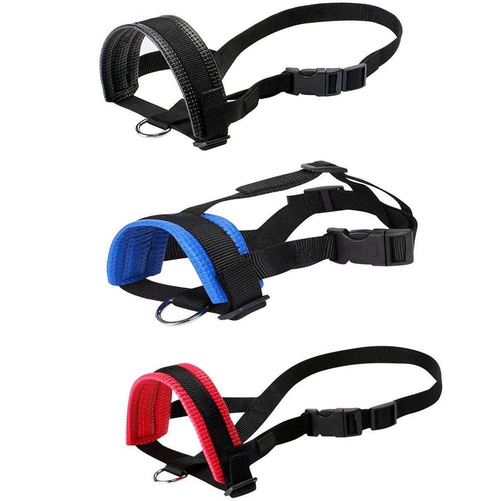 Adjustable Anti-biting Dog Muzzle Safe Collar Muzzle Pet Traction Halter Leash