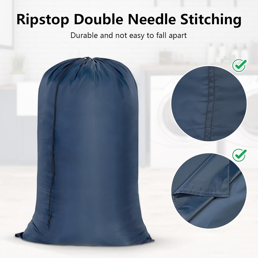 2 Pack Extra Large Drawstring Laundry Bag - 28 x 45 Inch Heavy Duty Organizer