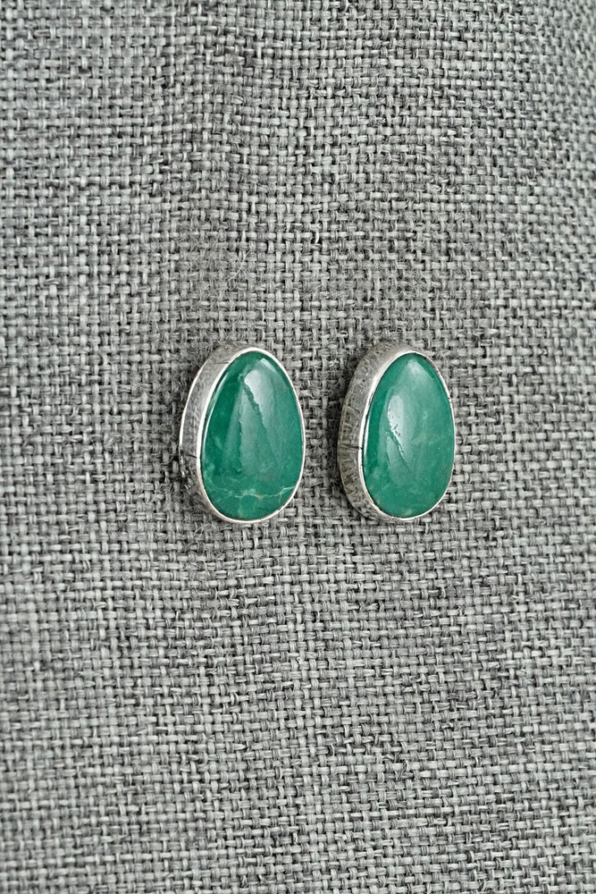 Turquoise & Sterling Silver Earrings - Rosemary Saunders