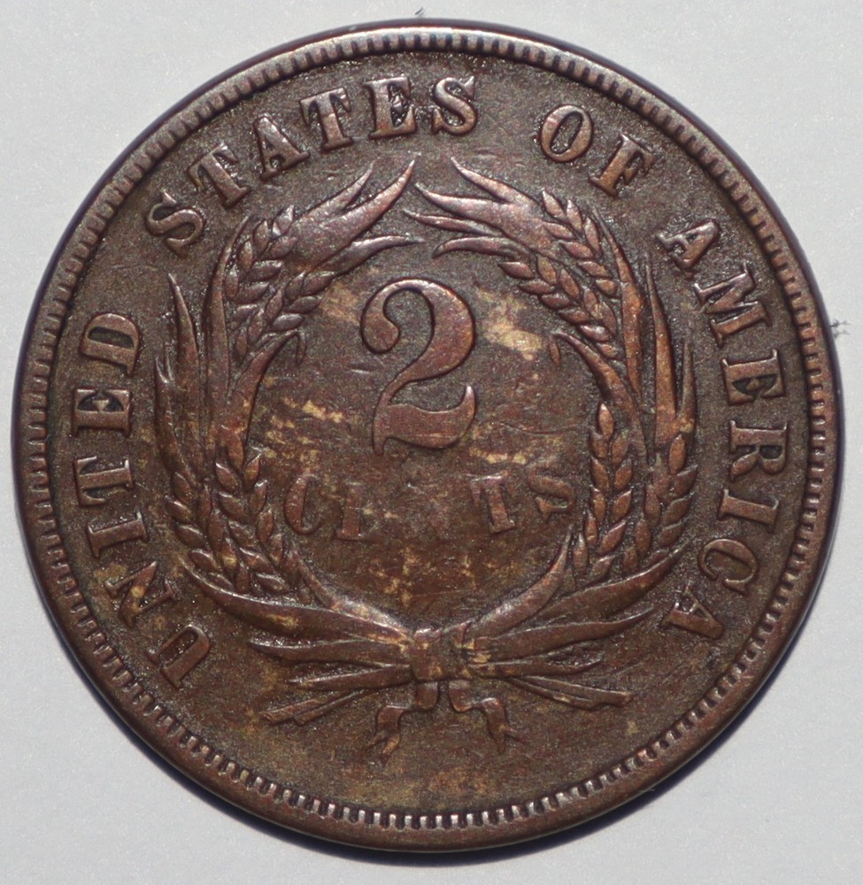 1865 Two Cent Piece VF (O161)