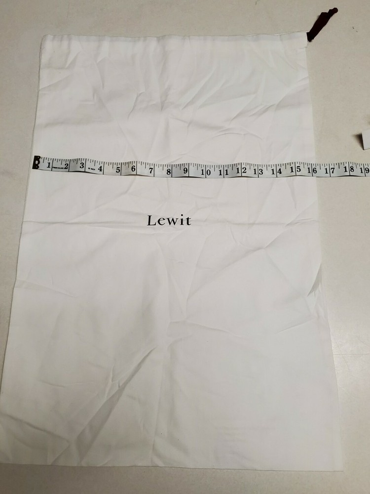 Lewit White Large Storage Dustbag, Fabric Drawstring Bag 23" X 16"