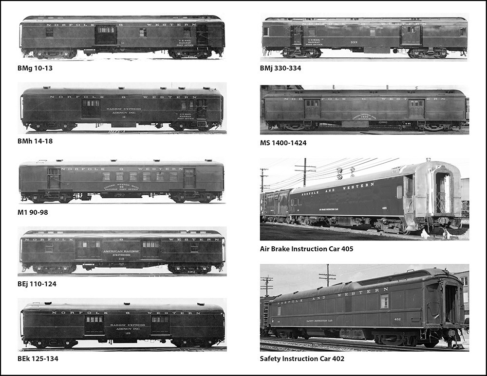 N128 - Norfolk and Western Headend Car DECALS N Scale - ShellScale Decals