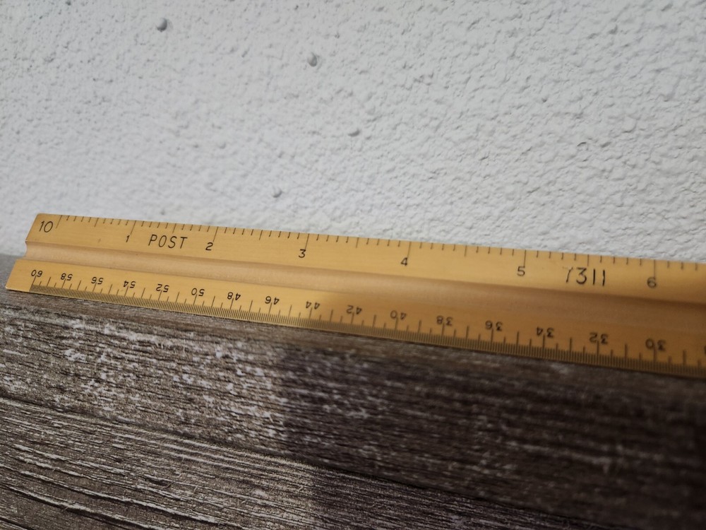 Vintage Triangle Ruler: POST 7311 U.S.ST'D