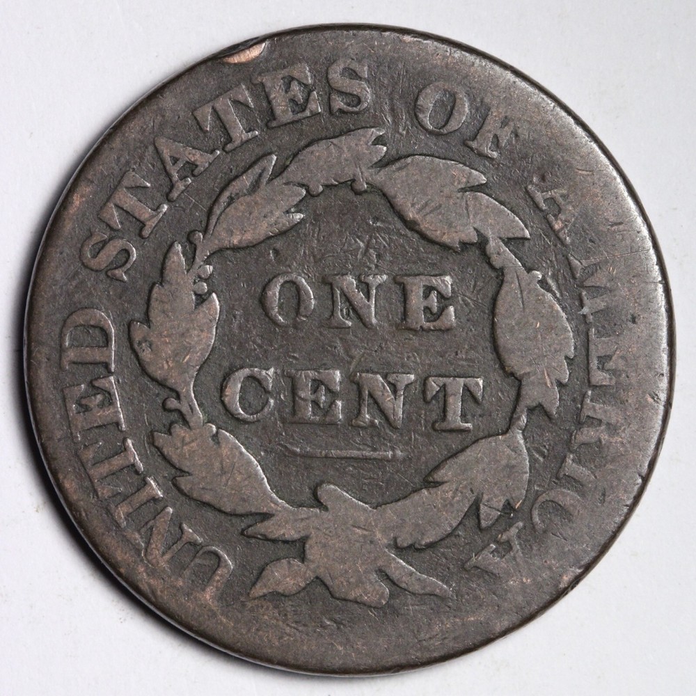 1828 Small Wide Date Coronet Head Large Cent CHOICE VG E103 ACH