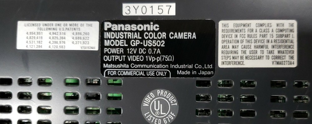 Panasonic Camera GP-US502 w/ Endoscope Compatible Camera Head Surgical UNIT ONLY