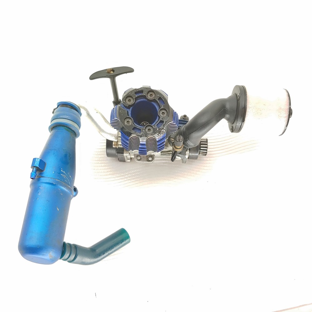 Traxxas TRX 3.3 Nitro Engine w/ Exhaust Pipe & Pull-Start Used Good!