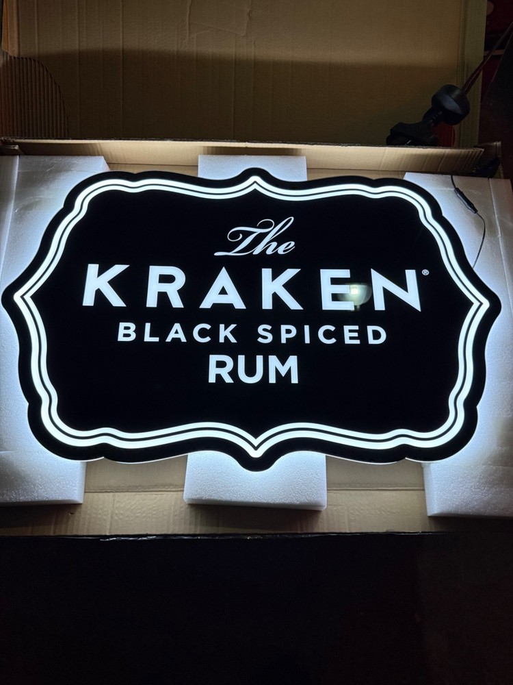Kraken led rum light sign