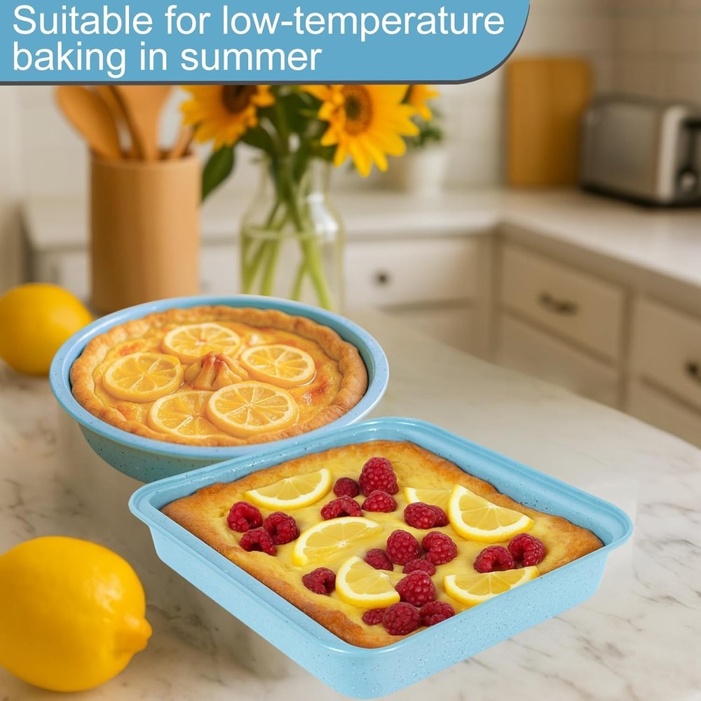 Baking Pans Set Non Stick Bakeware Sets Stackable Oven Safe Steel Baking Set