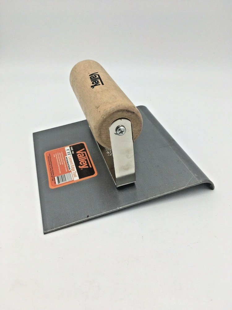 6” X 6” Cement Edger Tool Hardwood Handle