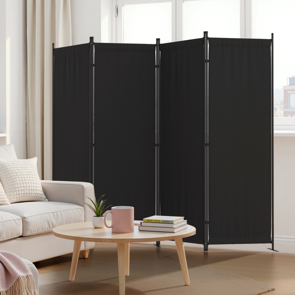 4 Panel Room Divider, 88''Folding Screen Portable Wall Partition Room Divider