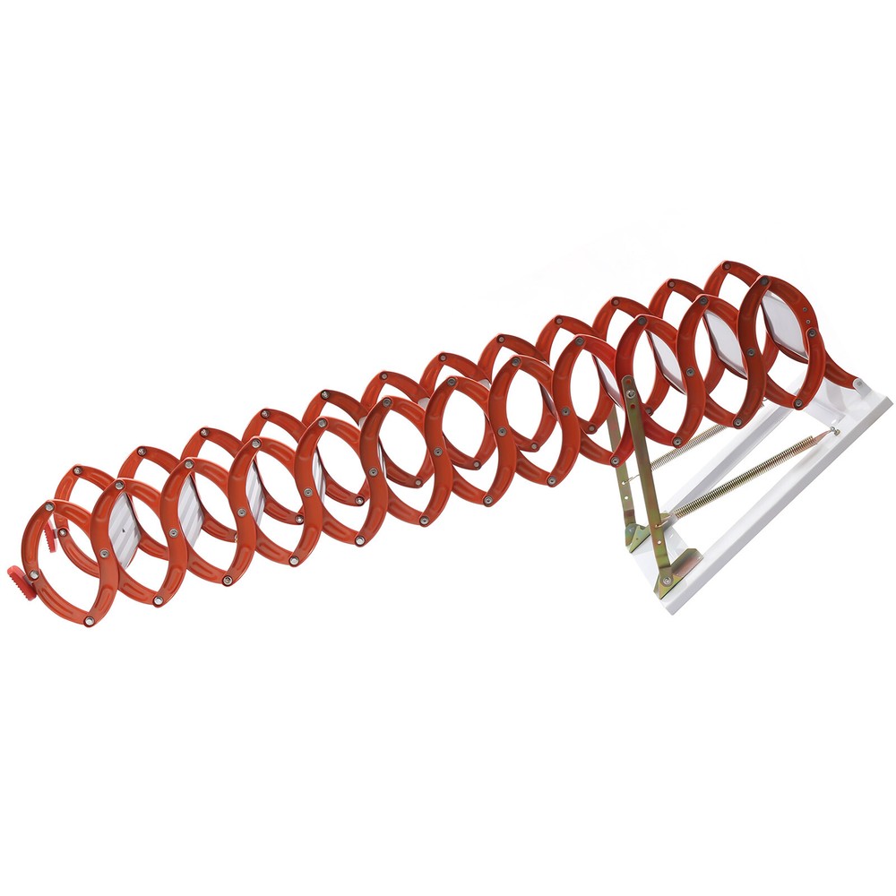 12 Steps Attic Ladder Folding Loft Ladder Wall Mounted Pull Down Attic Stairs