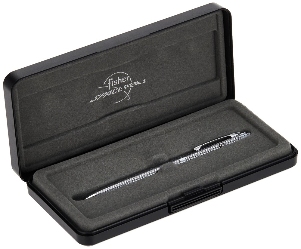 Fisher Space Black Grid Design Shuttle Space Pen (B4)