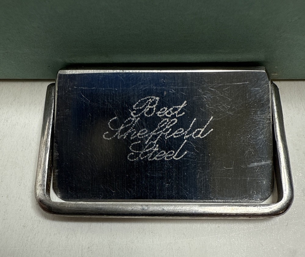 Vintage 1920s Rolls Razor-Blade Sharpener Tool-England-Beautiful Silver Case