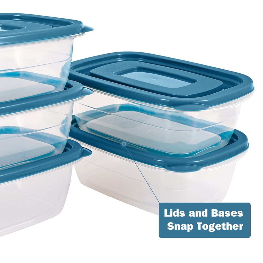 5PCS Small Food Storage Containers,Freezer Small, (500ML Container Set)