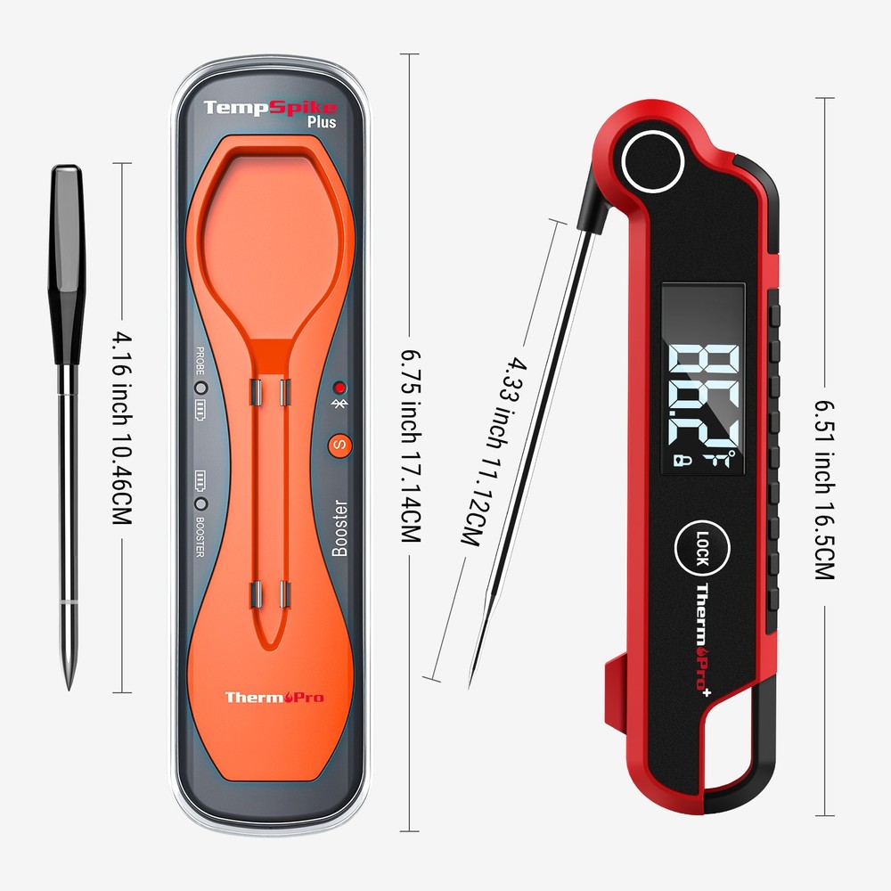 ThermoPro Thinner Bluetooth Meat Thermometer Wireless + FREE TP620 Instant Read