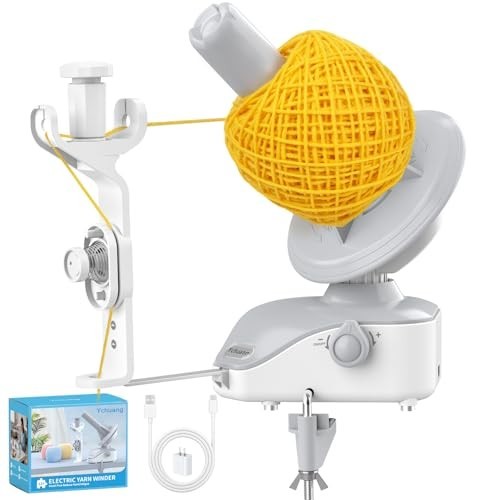 Automatic Electric Yarn Ball Winder - Compact Wool Spinner with Adjustable Speed