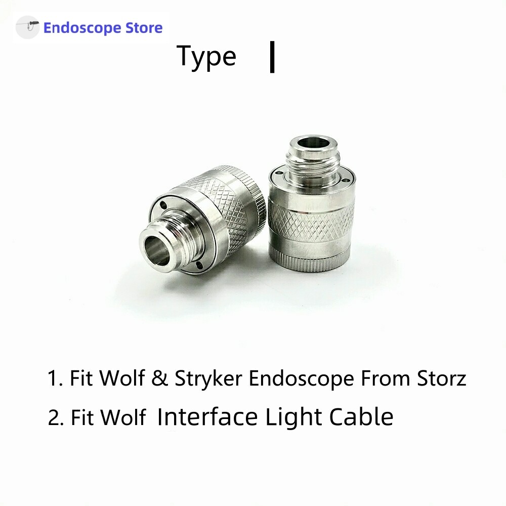 Endoscope Light Source Optical Fiber Cable Interface Adapter Convert Connector