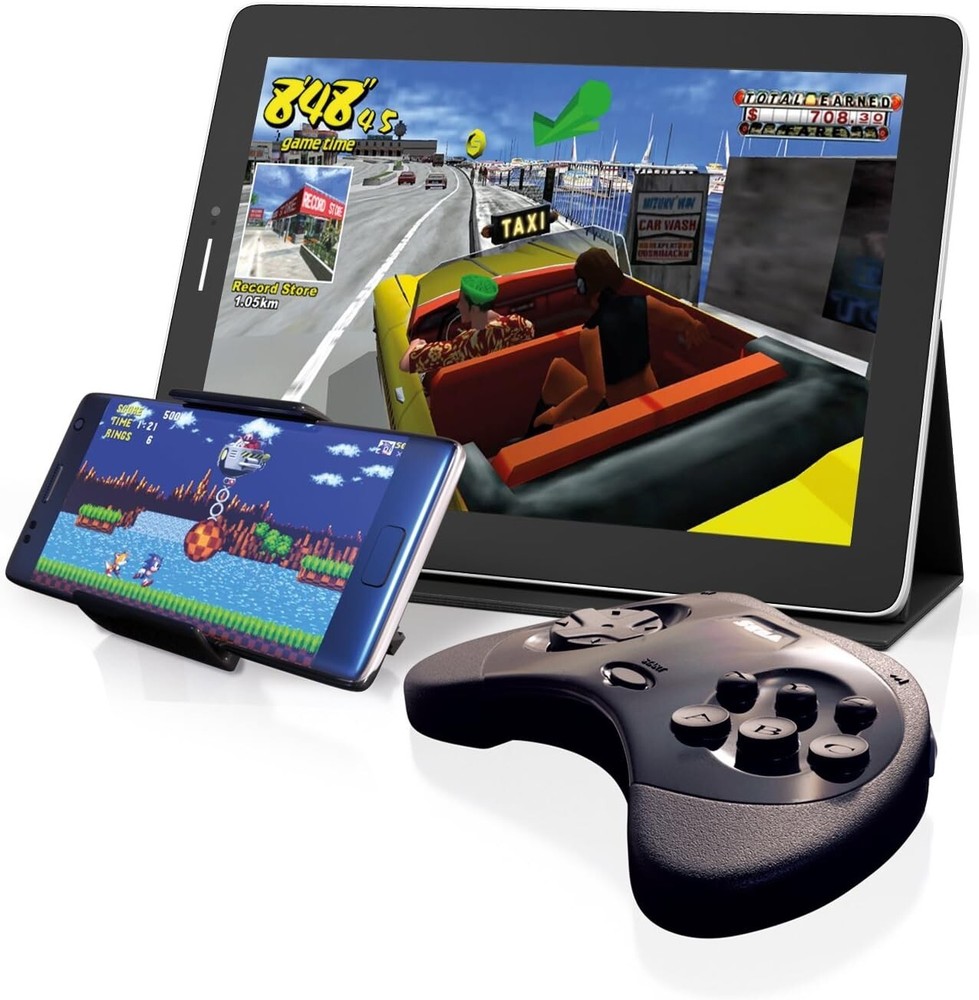 Sega Saturn Smartphone Bluetooth Controller for Android 19 Games inc Sonic 1,2+4