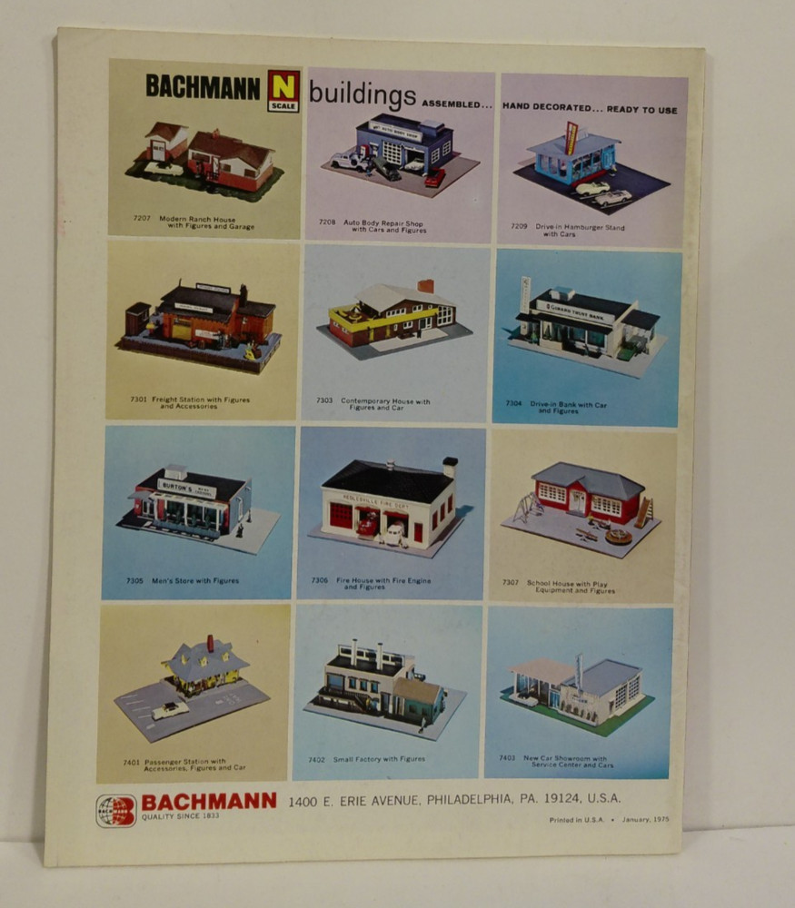 Vintage Bachmann Model Trains 1975 Catalog