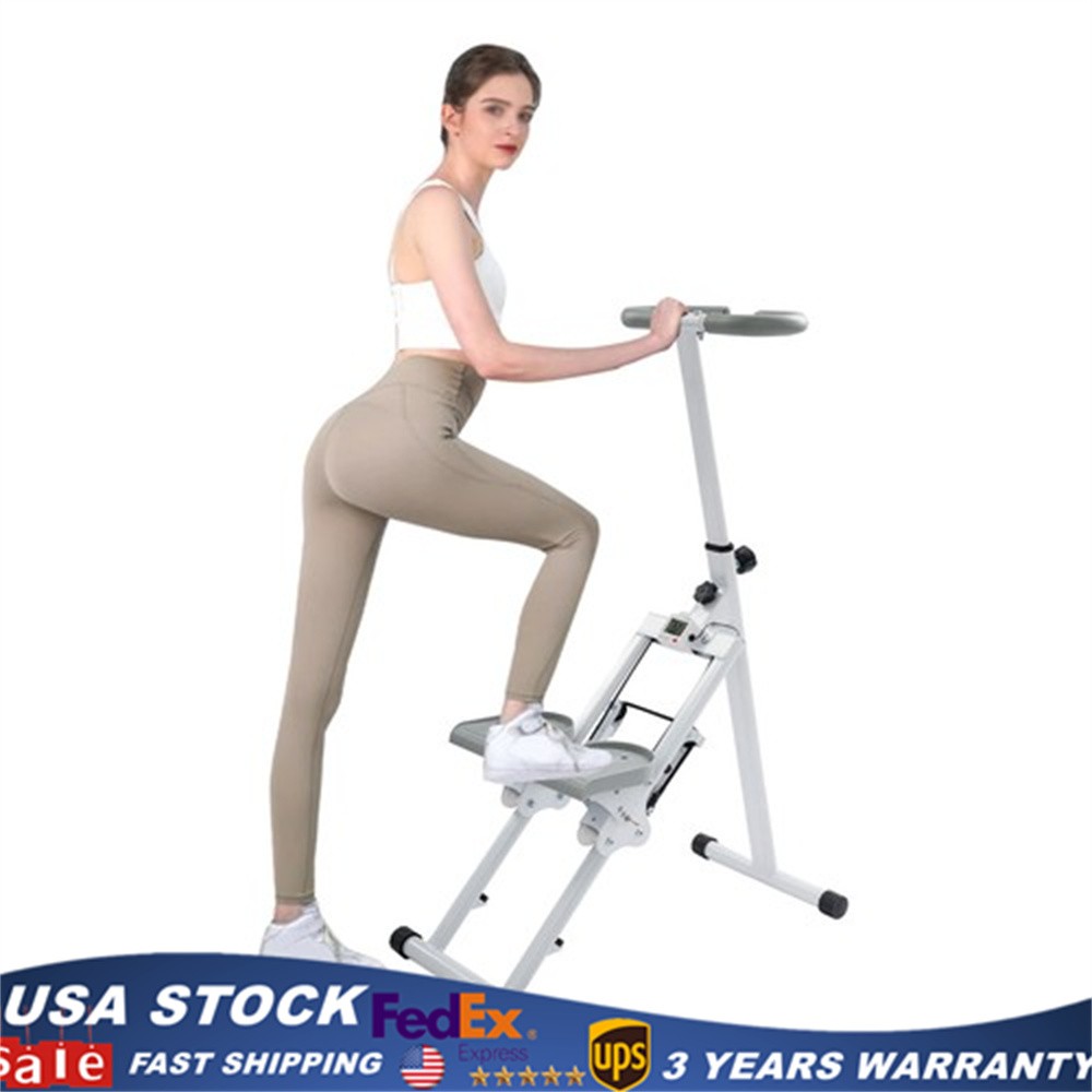 Foldable Stair Stepper Machine-Adjustable Vertical Climber For Full Body Workout