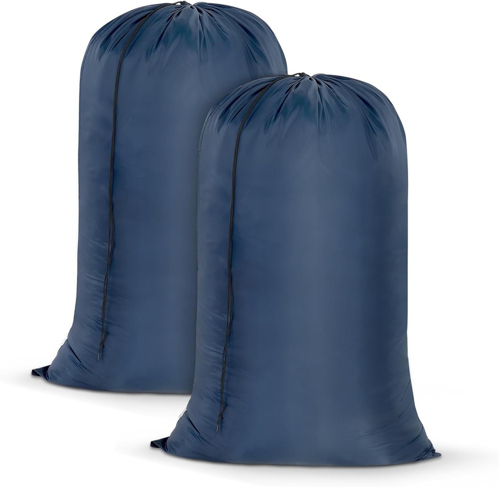 2 Pack Extra Large Drawstring Laundry Bag - 28 x 45 Inch Heavy Duty Organizer