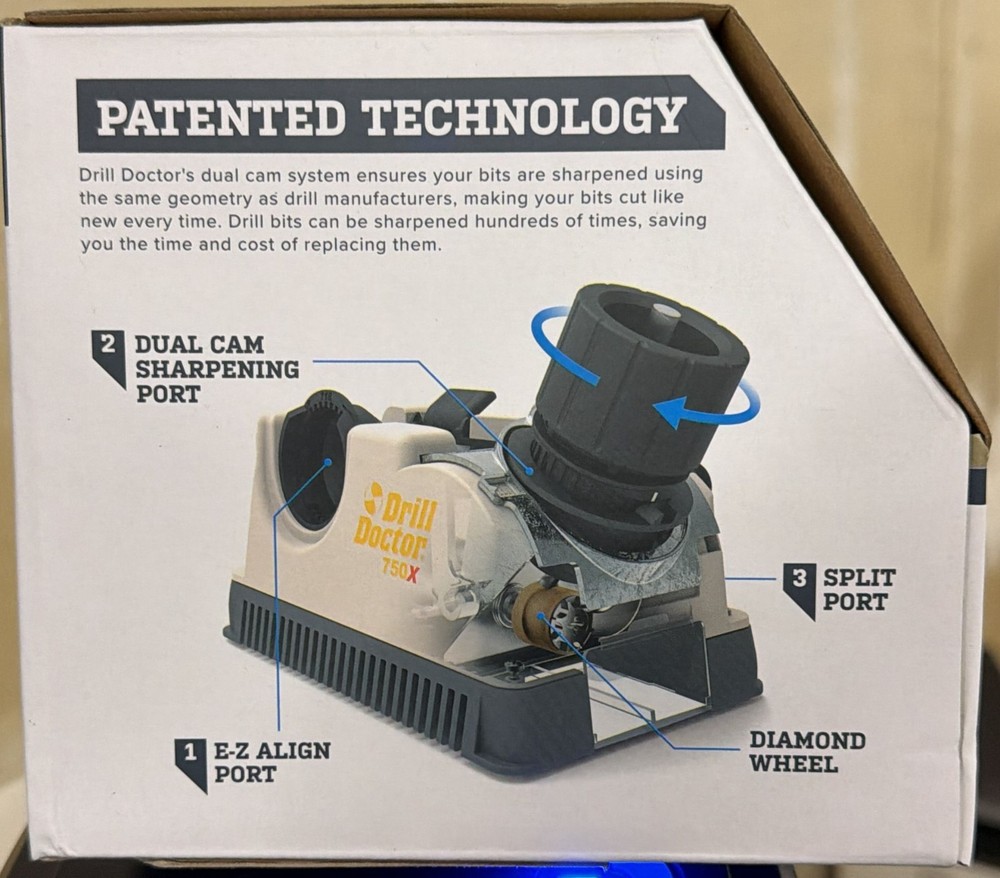 Drill Doctor Model DD750X Electric Bit Sharpener
