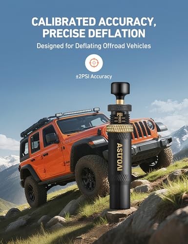 Tire Deflator Kit 4-Pack, Automatic Screw-On Air Down Tool Adjustable 10-30