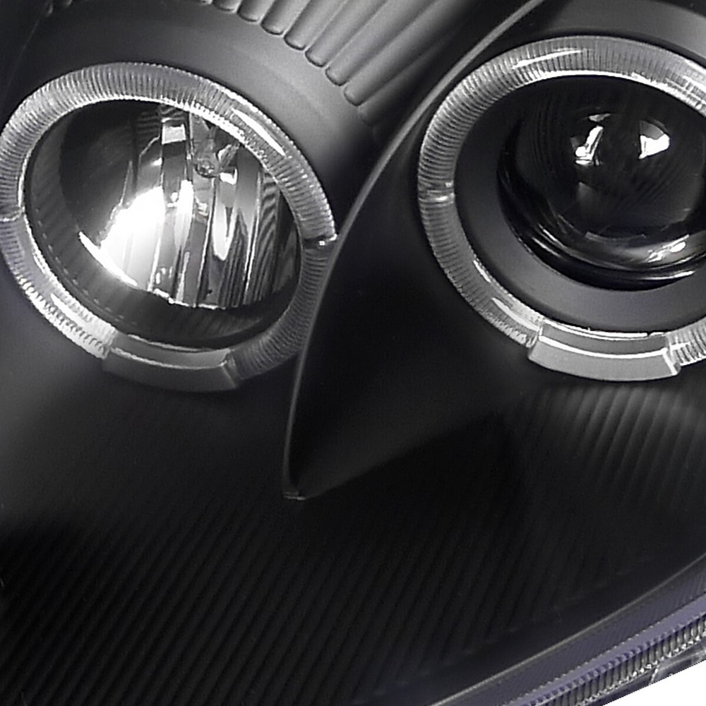 Black Fits 2000-2005 Mitsubishi Eclipse LED Halo Projector Headlights Left+Right