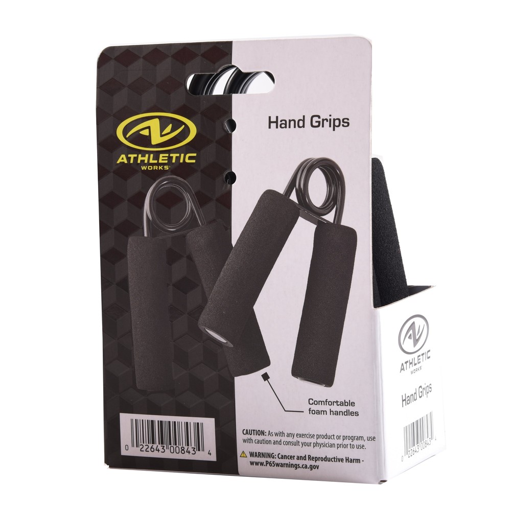 Athletic Works Hand Grips, 2-Pack, Black,New
