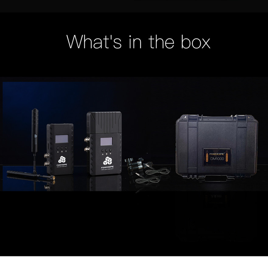 FORHOPE DM1000 1000ft Wireless Transmission System SDI HDMI Transmitter Receiver