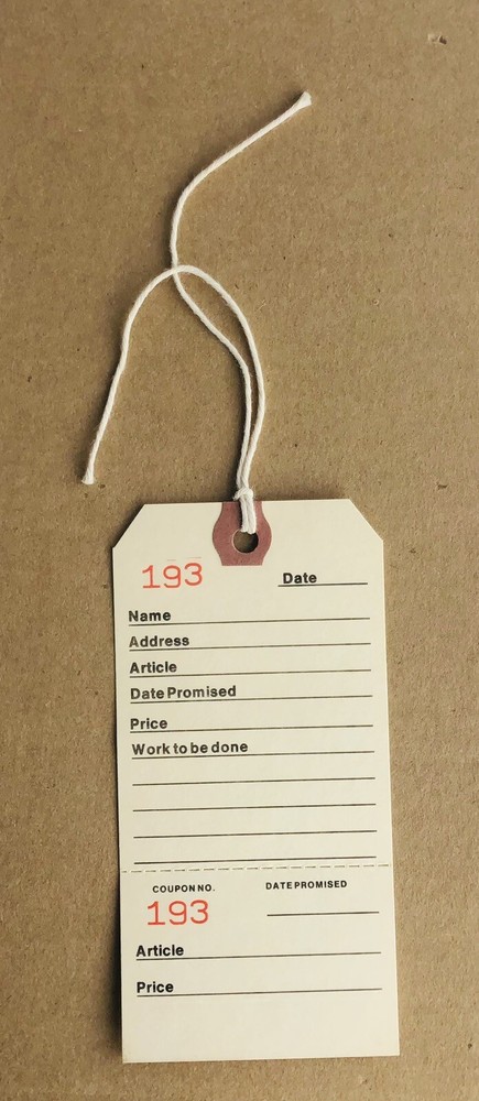 Avery Repair Service Tags - Qty: 25 - String - Claim Check - Numbered - 15030