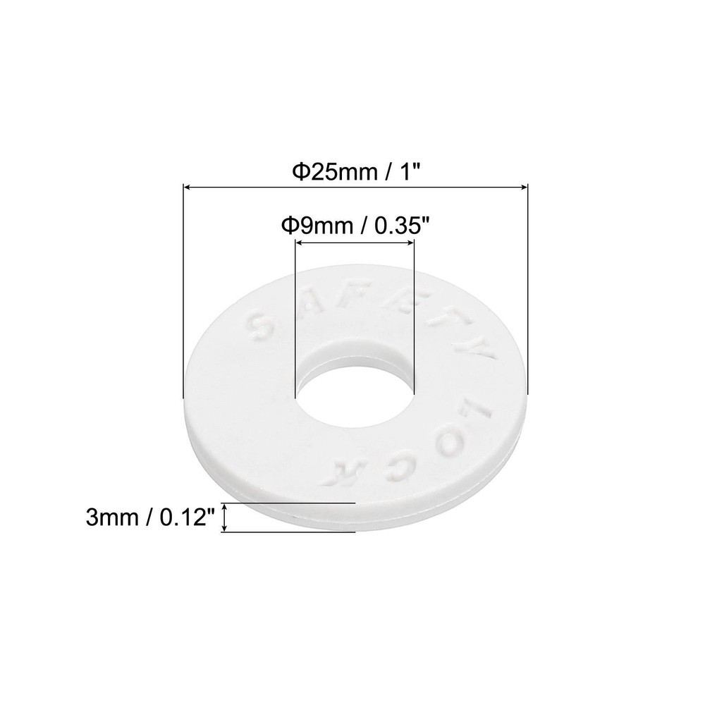 8 Pack Strap Blocks Silicone Rubber Strap Block White for Guitar Strap Button