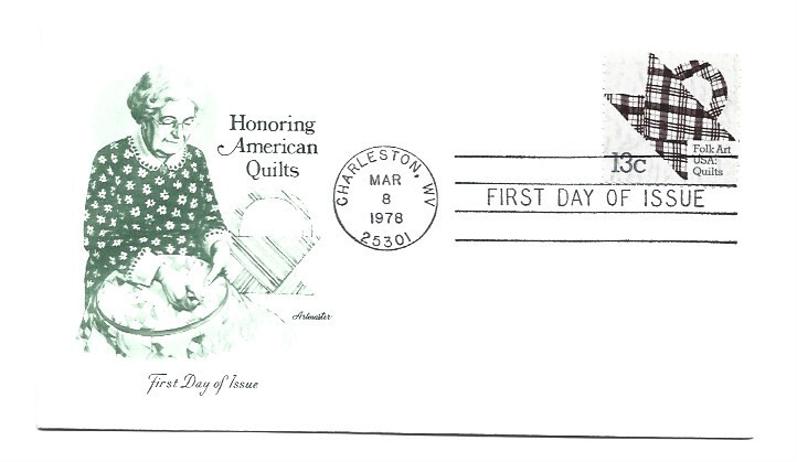 1748 American Quilts, (black) Artmaster  FDC