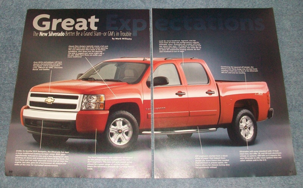 2007 Chevy Silverado New Truck Info Article "Great Expectations"